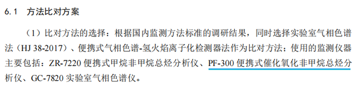 《固定污染源廢氣總烴、甲烷和非甲烷總烴的測定便攜式催化氧化-氫火焰離子化檢測器法》